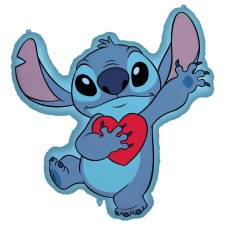 Disney Lilo és Stitch, A csillagkutya Heart fólia lufi 86 cm party kellék