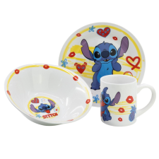  Disney Lilo és Stitch, A csillagkutya Heart porcelán étkészlet Díszdobozban babaétkészlet