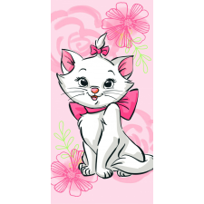  Disney Marie cica Pink Flower fürdőlepedő, strand törölköző  70*140cm babatörülköző, kifogó