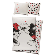 Disney Mickey & Minnie Love ágyneműhuzat garnitúra 140x200 cm, 70x90 cm lakástextília