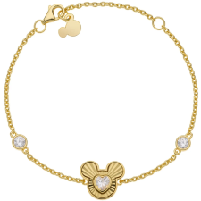 Disney Mickey egér aranyozott ezüst gyermek karkötő BS00073YZWL-55.CS karkötő