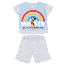 Disney Mickey egér nyári rövid ujjú baba pizsama - pamut jersey pizsama - szürke - 86 gyerek hálóing, pizsama