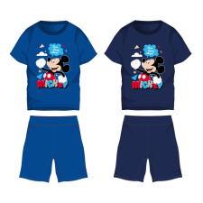 Disney Mickey egér pamut nyári együttes - póló-rövidnadrág szett - középkék - 128 gyerek ruha szett