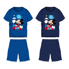  Disney Mickey egér pamut nyári együttes - póló-rövidnadrág szett - sötétkék - 110