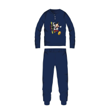 Disney Mickey egér téli pamut gyerek pizsama - interlock pizsama - sötétkék - 98 gyerek hálóing, pizsama