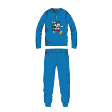 Disney Mickey egér téli pamut gyerek pizsama - interlock pizsama - világoskék - 98