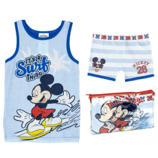 Disney Mickey egér trikó + boxer szett, rövid pizsama ajándék neszesszer 3-4 év (104 cm)