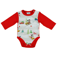  Disney Mickey és Minnie karácsonyi hosszú ujjú baba body piros kombidressz, body