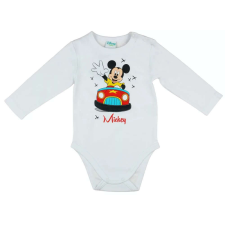 Disney Mickey hosszú ujjú baba body fehér (62) kombidressz, body