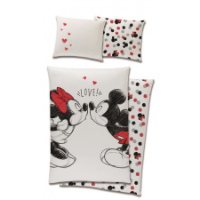 Disney Mickey Love ágyneműhuzat garnitúra 140x200 cm, 65x65 cm lakástextília