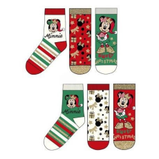 Disney Mickey, Minnie Karácsony gyerek zokni 3 pár/csomag (2 munkanapos kiszállítás)