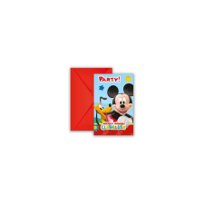Disney Mickey Playful meghívó - 6 db / csomag party kellék