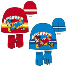  Disney Mickey Skate gyerek sapka + kesztyű szett 52-54 cm