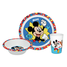  Disney Mickey Yes étkészlet, micro műanyag szett Dobozban babaétkészlet