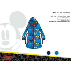 Disney Mikroszálas kapucnis köntös gyerekeknek - Disney Mickey egér