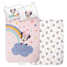 Disney Minnie Dreamland gyerek, ovis ágyneműhuzat 100×135 cm, 40×60 cm babaágynemű, babapléd