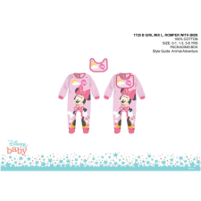 Disney Minnie egér baba rugdalózó előkével - világosrózsaszín-rózsaszín - 1-3 hónapos babának rugdalózó