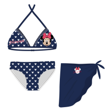  Disney Minnie egér fürdőruha szett - bikini háromszög felsőrésszel+szoknya kislányoknak - sötétkék - 122