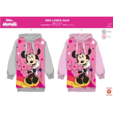  Disney Minnie egér kapucnis pulóver kislányoknak - világosrózsaszín - 128 gyerek póló