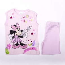 Disney Minnie egér kislány pamut nyári együttes - trikó-rövidnadrág szett - világosrózsaszín - 80