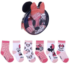Disney Minnie egér mintás zokni szett/5db Díszcsomagolásban 9-18 hó