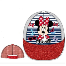 Disney Minnie gyerek baseball sapka, 54 cm, csillámos, fehér hálós - Ábrándos tengerész