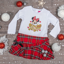 Disney Minnie hosszú ujjú lányka ruha| alul fekete masnis lányka ruha