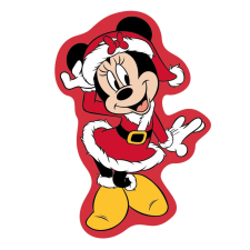 Disney Minnie Jolly karácsonyi 3D formapárna, díszpárna 35 cm Velúr lakástextília