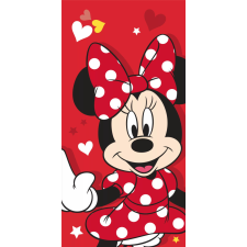 Disney Minnie Red heart fürdőlepedő, strand törölköző 70x140cm lakástextília