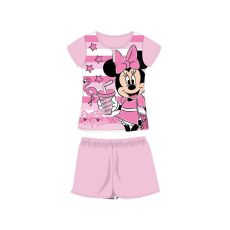 Disney Nyári rövid ujjú gyerek pamut pizsama - Disney Minnie egér - csíkos - világosrózsaszín - 134