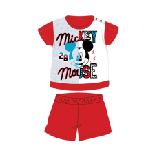 Disney Nyári rövid ujjú pamut baba pizsama - Disney Mickey egér - piros - 80 gyerek hálóing, pizsama