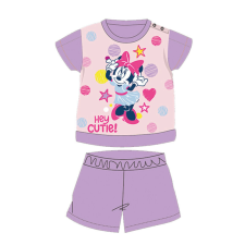 Disney Nyári rövid ujjú pamut baba pizsama - Disney Minnie egér - csillagos - világoslila - 86 gyerek hálóing, pizsama