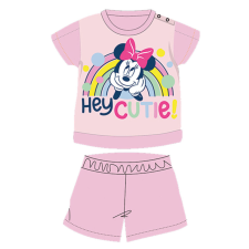 Disney Nyári rövid ujjú pamut baba pizsama - Disney Minnie egér - világosrózsaszín - 92 gyerek hálóing, pizsama