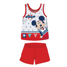 Disney Nyári ujjatlan pamut baba pizsama - Disney Mickey egér - piros - 80