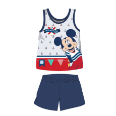 Disney Nyári ujjatlan pamut baba pizsama - Disney Mickey egér - sötétkék - 92