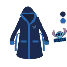  Disney stitch kapucnis pamut köntös kisfiúknak - sötétkék - 98-104