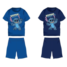  Disney Stitch pamut nyári együttes - póló-rövidnadrág szett - középkék - 116