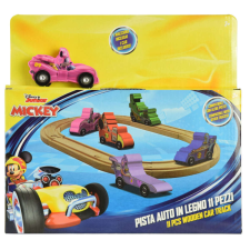 Disney szereplős fa autó pályával – Minnie Egér autópálya és játékautó