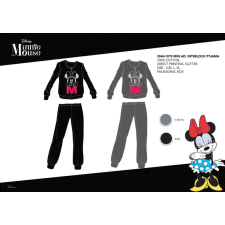 Disney Téli pamut interlock női pizsama - Disney Minnie egér - szürke - L hálóing, pizsama