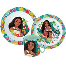  Disney Vaiana Lagoon étkészlet, micro műanyag szett bögrével 350 ml babaétkészlet
