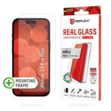 Displex Fólia iPhone 16 Plus készülékhez - Displex Real Glass + tok - átlátszó mobiltelefon kellék