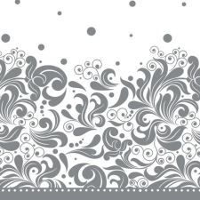  Díszes Silver szalvéta 20 db-os 33x33 cm party kellék