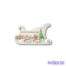  Díszes szán 5db/csomag 6x10cm - Fehér dekorációs kellék