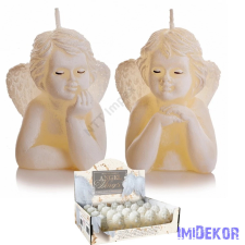 Díszgyertya figura díszdobozkában angyalkás 7cm - Angel Wings dekorációs kellék