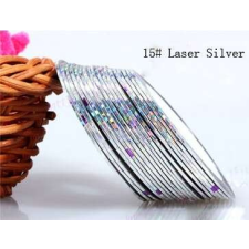 Díszítő csík / szál - laser silver körömdíszítő