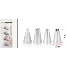  DÍSZÍTŐCSŐ SZETT FÉM 1,7X3CM 4DB-OS konyhai eszköz