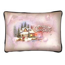  Díszpárna karácsonyra, házikó lakástextília