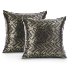Díszpárnahuzat NAVIA szín grafitszürke nyomott blackout suede shine 45x45 ameliahome lakástextília