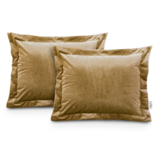Díszpárnahuzat VELVET szín mustársárga stílus glamour bársony 50x70 ameliahome lakástextília