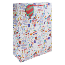  Dísztasak Clairefontaine/Eurowrap 33x45,5 cm fehér HBD ajándéktasak